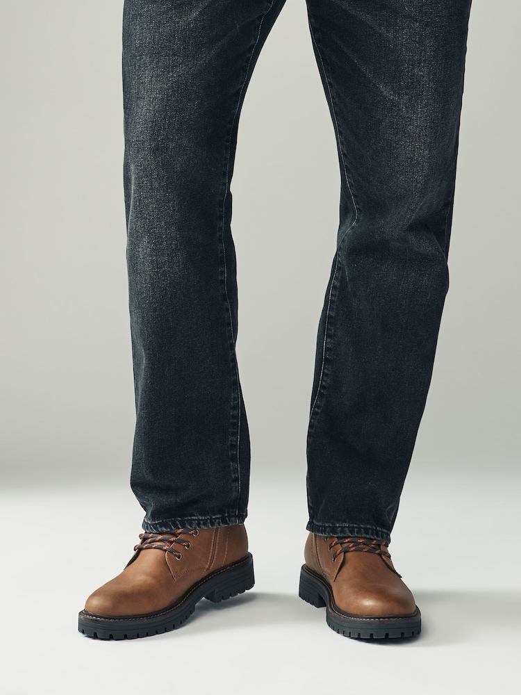 Brown Lace Up Boots - Image 2 of 6