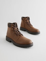 Brown Lace Up Boots - Image 3 of 6