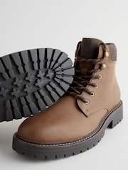 Brown Lace Up Boots - Image 4 of 6