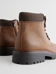 Brown Lace Up Boots - Image 5 of 6