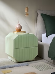 MADE.COM Green Anya Glass Bedside Table - Image 1 of 6