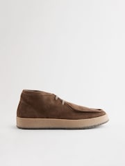 Mink Brown Suede Apron Boots - Image 3 of 6