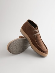 Mink Brown Suede Apron Boots - Image 4 of 6