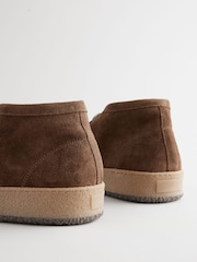 Mink Brown Suede Apron Boots - Image 5 of 6