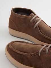 Mink Brown Suede Apron Boots - Image 6 of 6