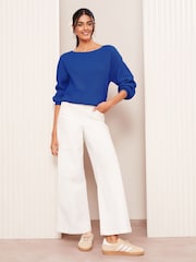 Friends Like These Blue Slash Neck Jumper - Image 2 of 4