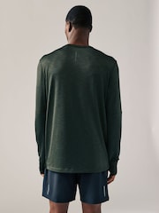 Khaki Green Active Mesh Long Sleeve Training Top - Image 2 of 10