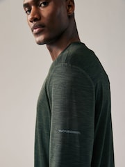 Khaki Green Active Mesh Long Sleeve Training Top - Image 5 of 10