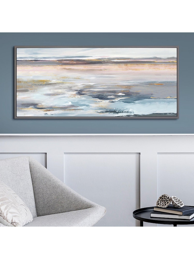 Art Marketing Grey Even Tide Canvas Wall Art - Image 1 of 2