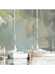 Art Marketing Gold Peaceful Mooring Canvas Wall Art - Image 2 of 3