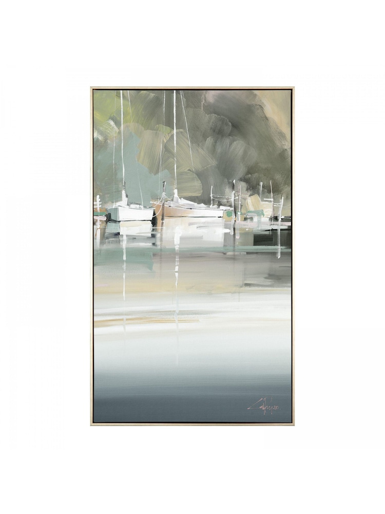 Art Marketing Gold Peaceful Mooring Canvas Wall Art - Image 3 of 3