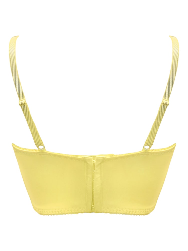 Pour Moi Yellow Swoon Underwired Bustier Bra - Image 4 of 4