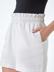 Roman Natural Linen Blend Pocket Shorts - Image 5 of 5