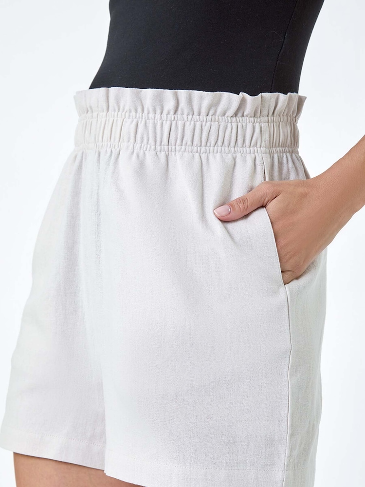 Roman Natural Linen Blend Pocket Shorts - Image 5 of 5