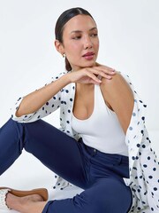 Roman Blue Cotton Blend Washed Chino Trousers - Image 1 of 5