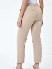 Roman Natural Cotton Blend Washed Chino Trousers - Image 3 of 5