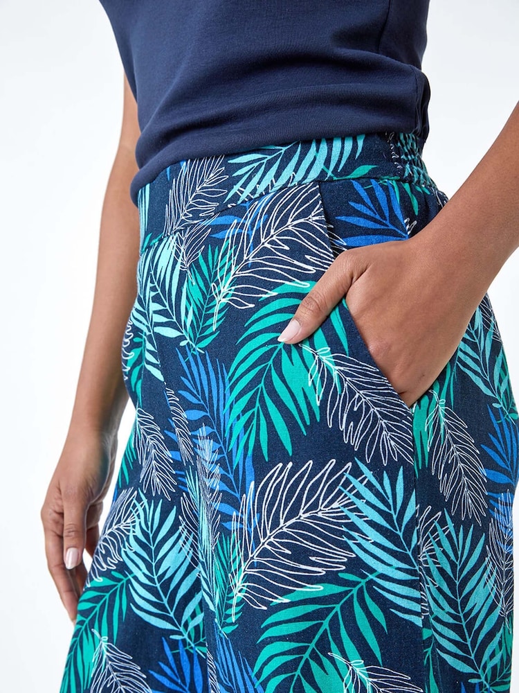 Roman Leaf Linen Blend Wide Leg Trousers - Imagen 5 de 5 Roman Leaf Linen Blend Wide Leg Trousers - Imagen 5 de 5