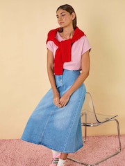 Roman Pink Plain Stretch Jersey T-Shirt - Image 1 of 5