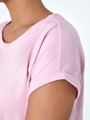 Roman Pink Plain Stretch Jersey T-Shirt - Image 5 of 5