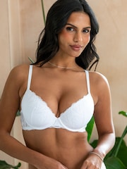 Pour Moi White Push Up New Romance Bra - Image 1 of 4