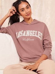 Friends Like These Pink Graphic Slogan Jersey Hoodie - Image 1 of 4