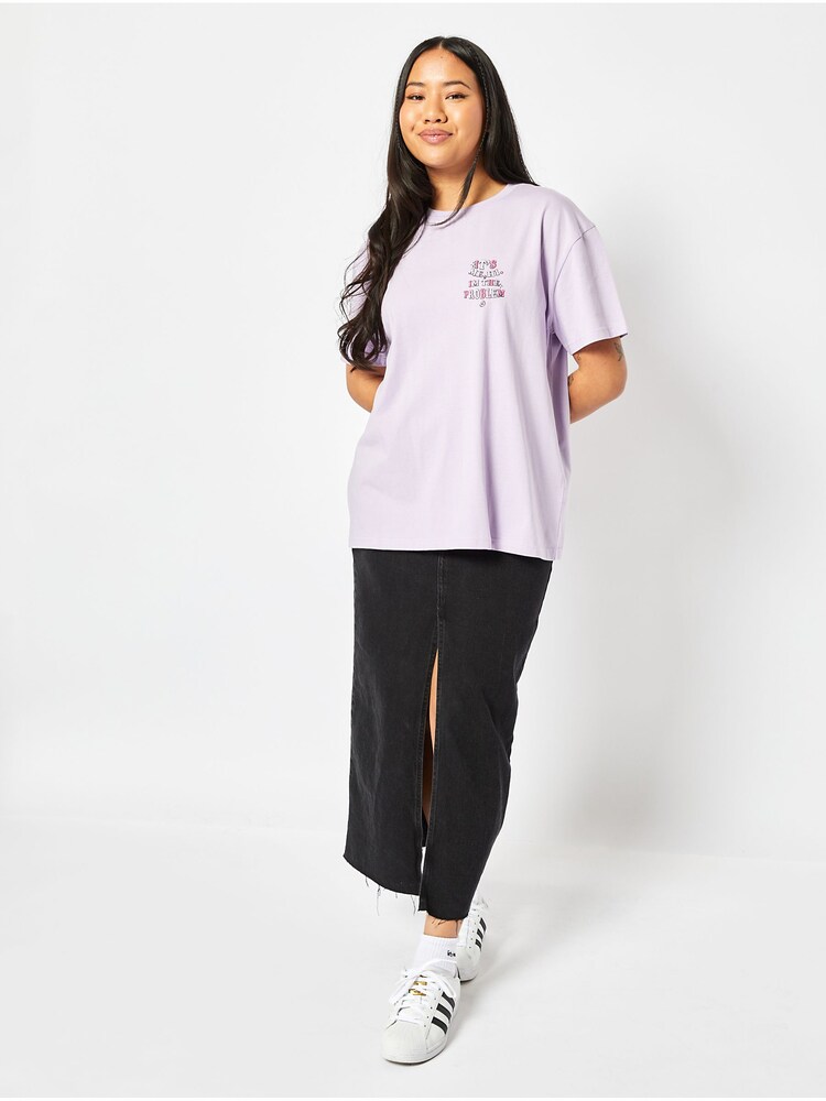 Skinnydip Purple Its Me Hi Im The Problem Oversized T-Shirt - Image 2 of 3