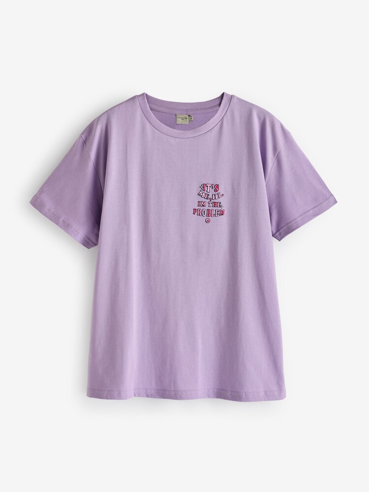 Skinnydip Purple Its Me Hi Im The Problem Oversized T-Shirt - Image 3 of 3