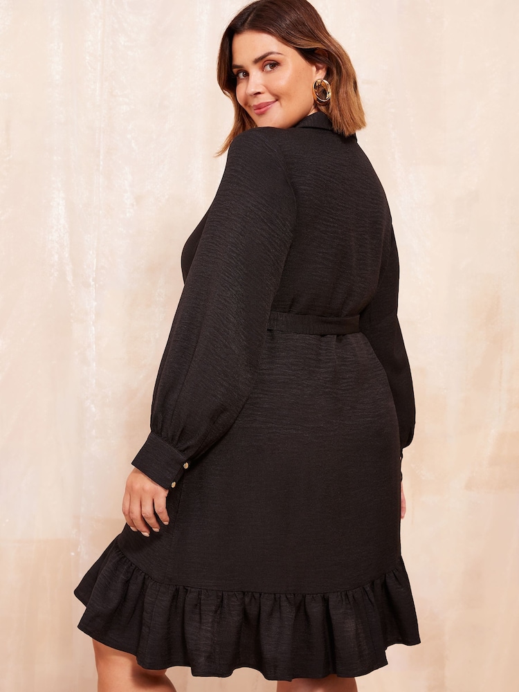 Friends Like These Black Mini Utility Shirt Dress - Image 4 of 4