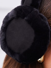 Lipsy Black Super Soft Faux Fur Ear Muffs - Image 2 of 4