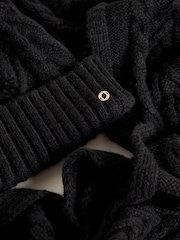 Lipsy Black Cosy Cable Pom Hat and Scarf Set - Image 6 of 6