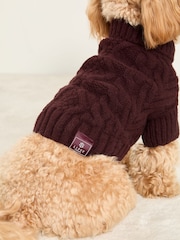 Rojo - Suéter para perros con diseño de ochos de lana muy suave de Lipsy - Imagen 4 de 4