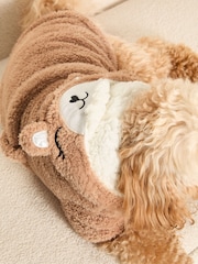 Lipsy Brown Super Soft Cosy Dog Dressing Gown Jacket - Image 3 of 4