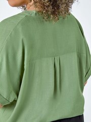Roman Green Plain Longline Top - Image 5 of 5