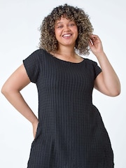Roman Black Textured Short Sleeve Tunics - Image 2 of 5