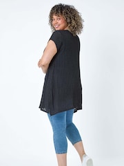 Roman Black Textured Short Sleeve Tunics - Image 3 of 5
