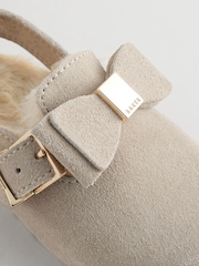 Песочный - Baker by Ted Baker Girls Bow Clog Mule Slippers - Image 5 of 6