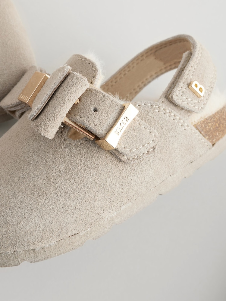 Песочный - Baker by Ted Baker Girls Bow Clog Mule Slippers - Image 6 of 6