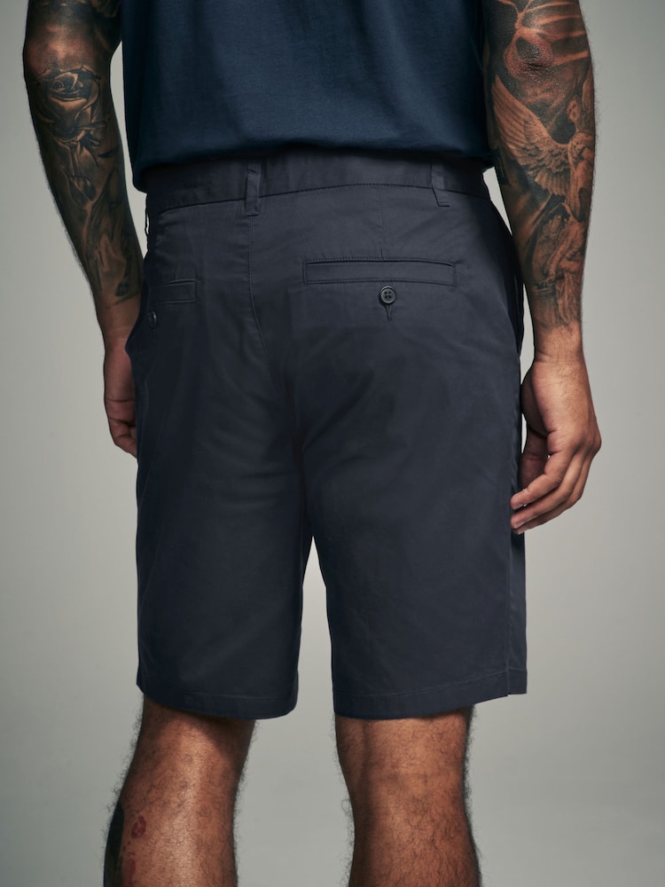 Navy Lightweight Slim Fit Stretch Chinos Shorts - Image 3 of 8