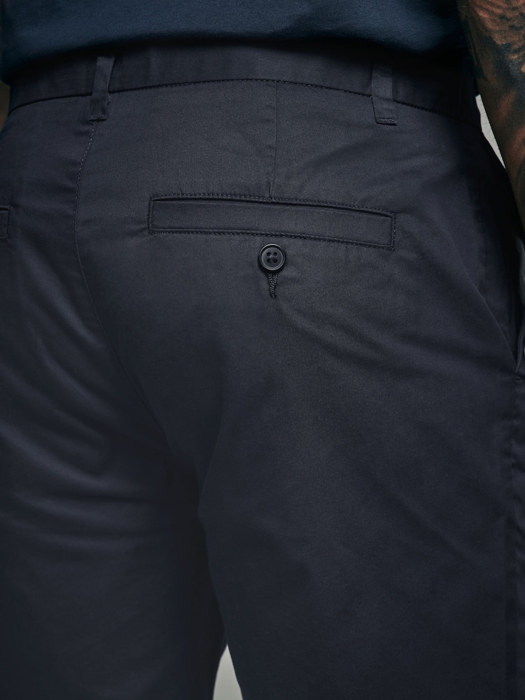 Navy Lightweight Slim Fit Stretch Chinos Shorts - Image 4 of 8