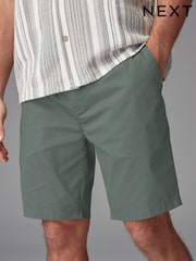 Sage Green Lightweight Slim Fit Stretch Chinos Shorts - Image 10 of 10