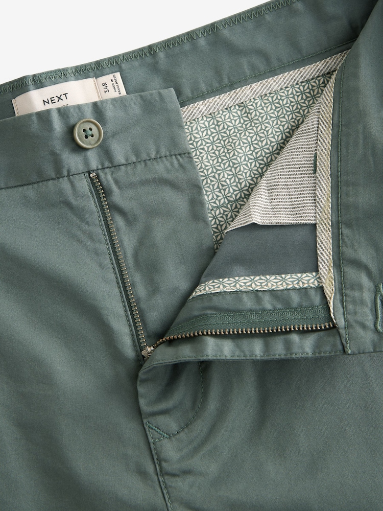 Saliegroen lichtgewicht - Slim Fit - Chinoshort met stretch - Image 7 of 9