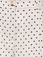 ONLY Black White Polka Dot Linen Look Shorts - Image 6 of 6