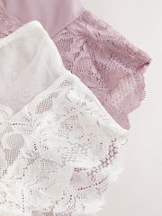 Mauve Purple High Rise Lace Knickers 2 Pack - Image 9 of 10