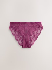 Green/Berry/Mint Lace Knickers 3 Pack - Image 10 of 13