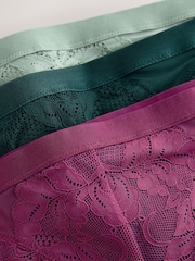 Green/Berry/Mint Lace Knickers 3 Pack - Image 12 of 13