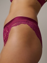 Green/Berry/Mint Lace Knickers 3 Pack - Image 7 of 13