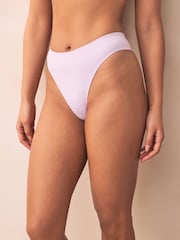 Navy/Lilac/Cream Thong Seamless Rib Knickers 3 Pack - Image 2 of 10