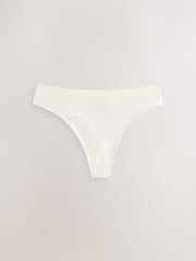 Navy/Lilac/Cream Thong Seamless Rib Knickers 3 Pack - Image 8 of 10