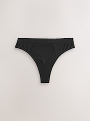 Black Thong Seamless Rib Knickers 3 Pack - Image 6 of 10