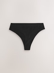 Black Thong Seamless Rib Knickers 3 Pack - Image 8 of 10